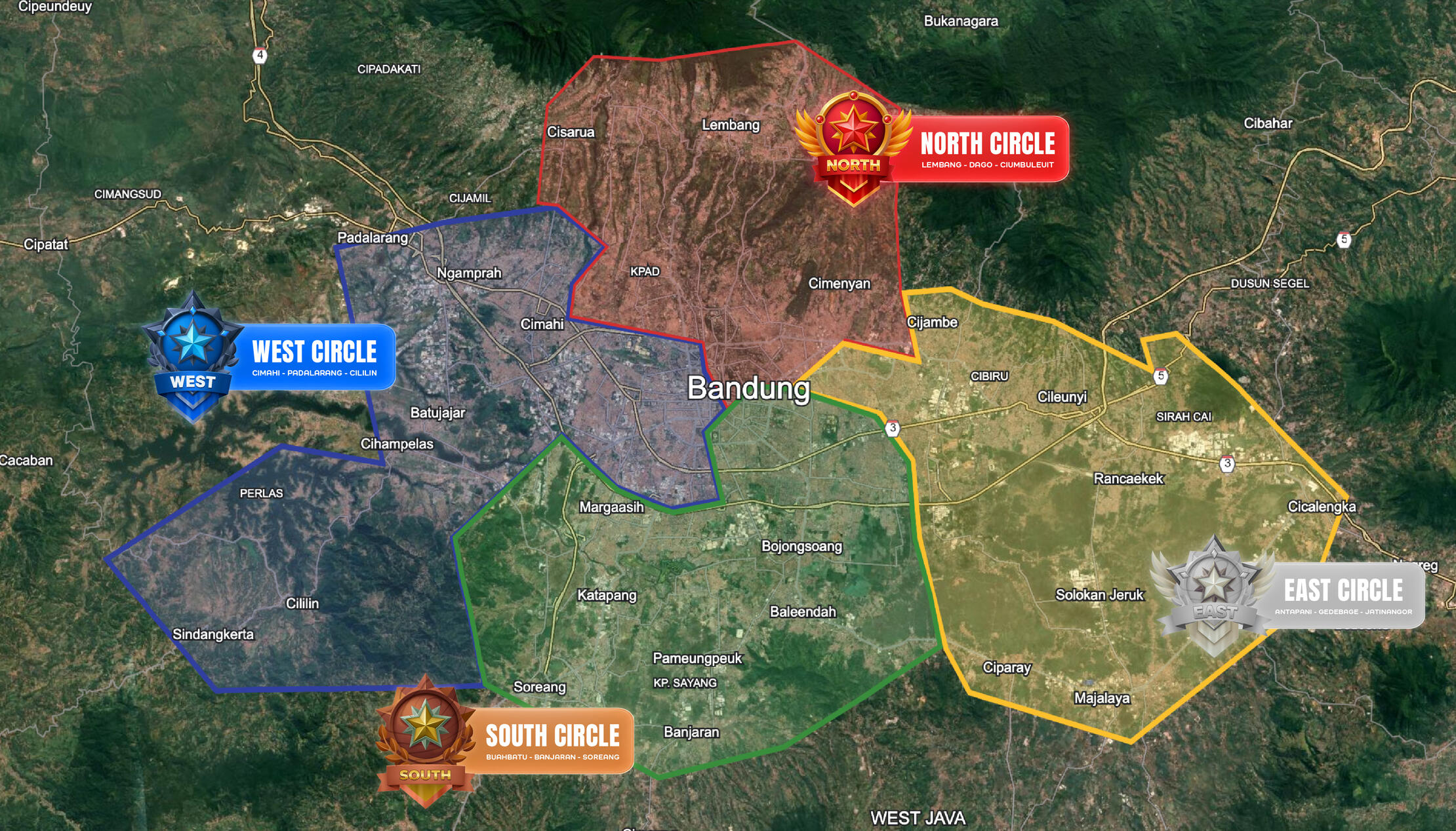 Peta 4 Circle Good Day Smash Them! West Java 2025 Peta Arena Good Day Smash Them! West Java 2025